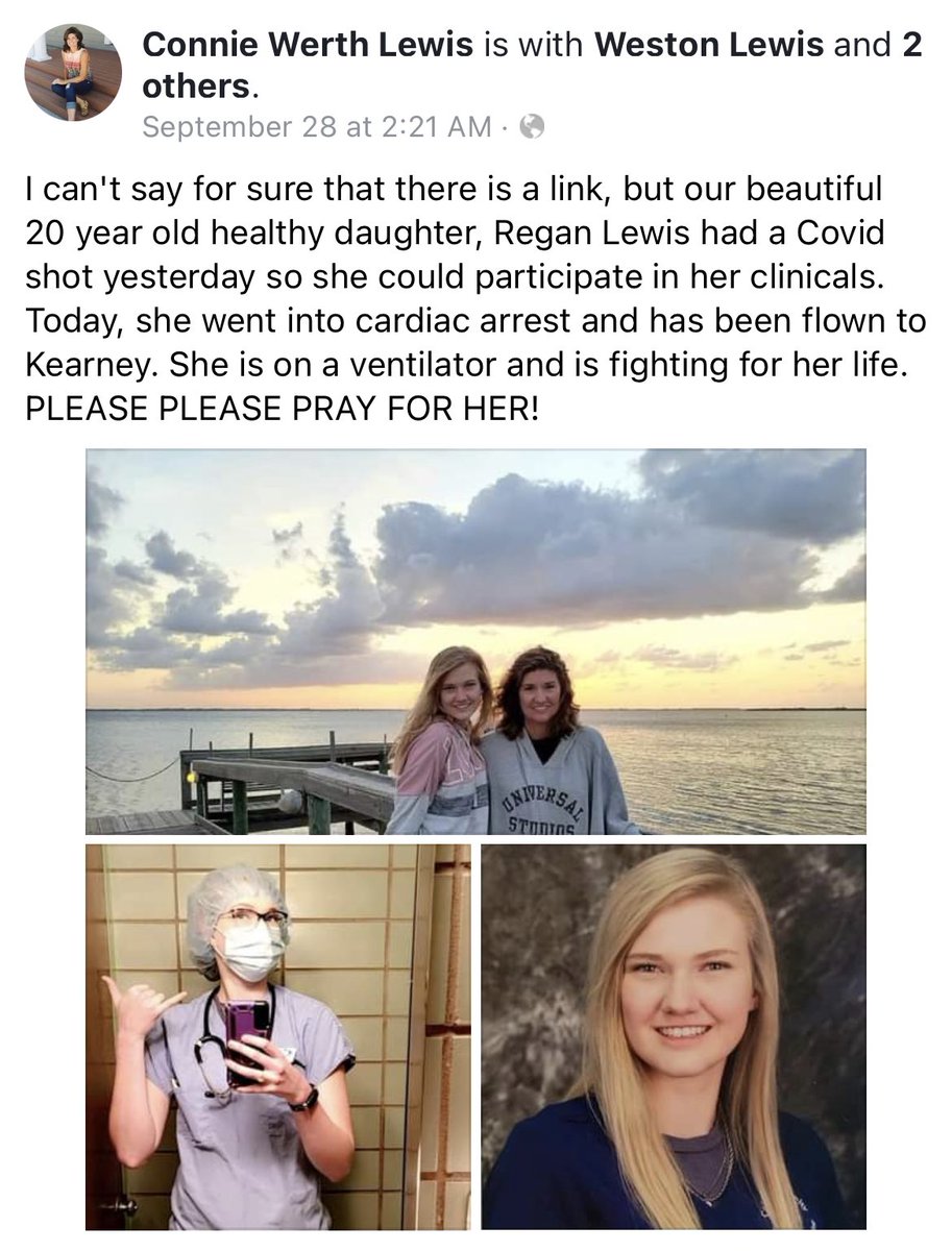 Theo_TJ_Jordan's tweet photo. "So she could participate in her clinicals" 🤬

Not for her own health or community safety, but solely because broken and compromised adults conditioned her life on taking shots she didn't need. Now she's gone. And today more youth will be forced to take shots they don't need. 🚨 https://t.co/OXAlCgnbxK