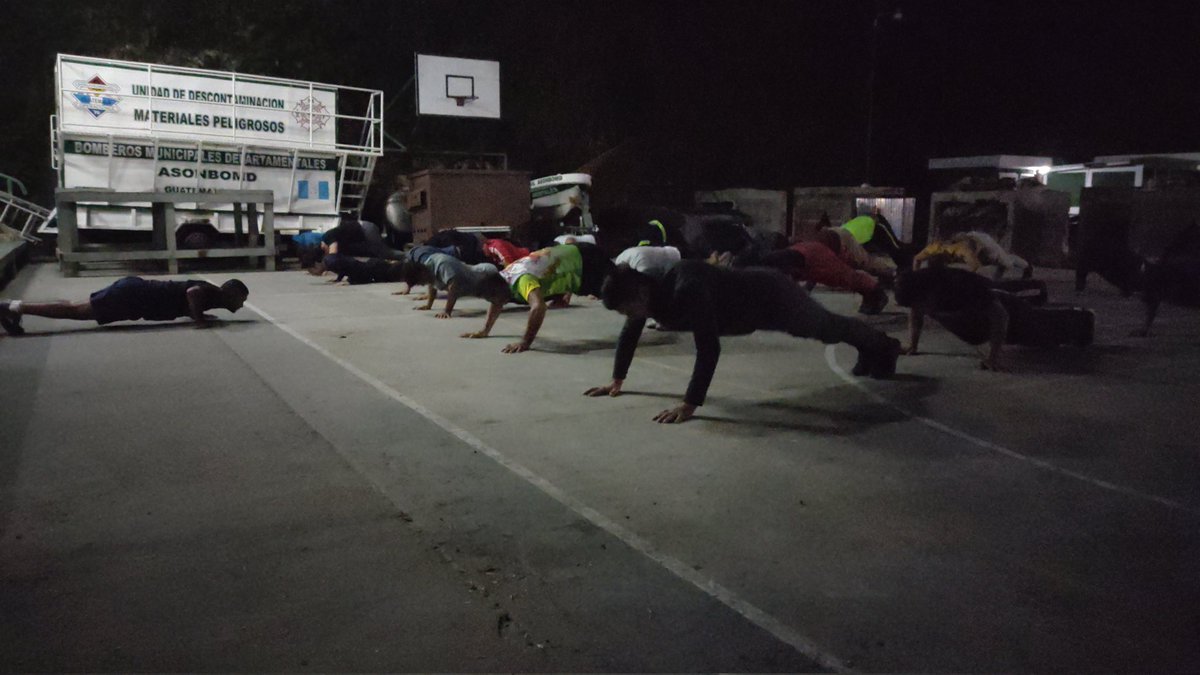 ASONBOMDGT's tweet photo. 5to. Día.
Inicia la  preparación física para los 30 participantes en el Curso de Búsqueda y Rescate en Estructuras  Colapsadas BREC, el cual se realiza en las instalaciones de la Academia Nacional de Bomberos Municipales Departamentales. https://t.co/9NQQA5guhi