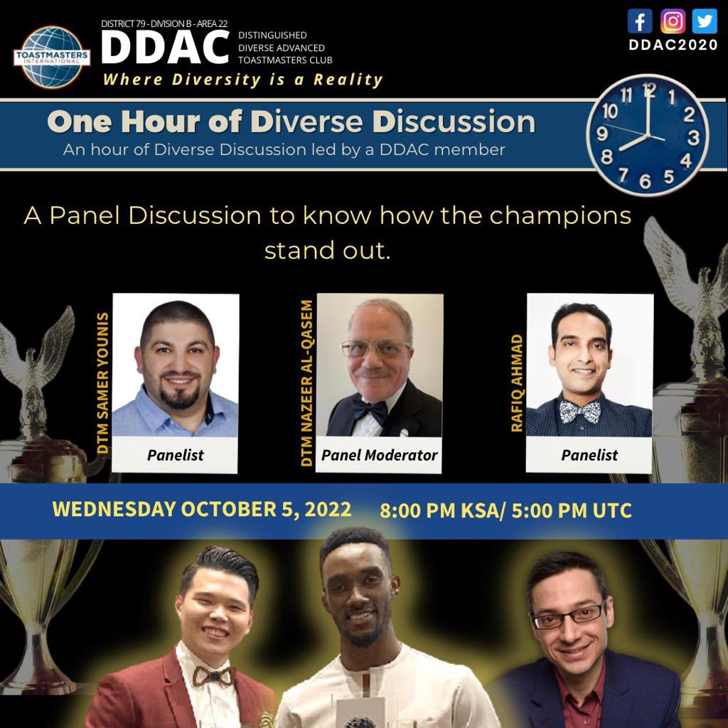 let us here from our experts this Wednesday how the 2022 Champions stand out in International Speech Competitions held last August.  Please register: us02web.zoom.us/meeting/regist…
