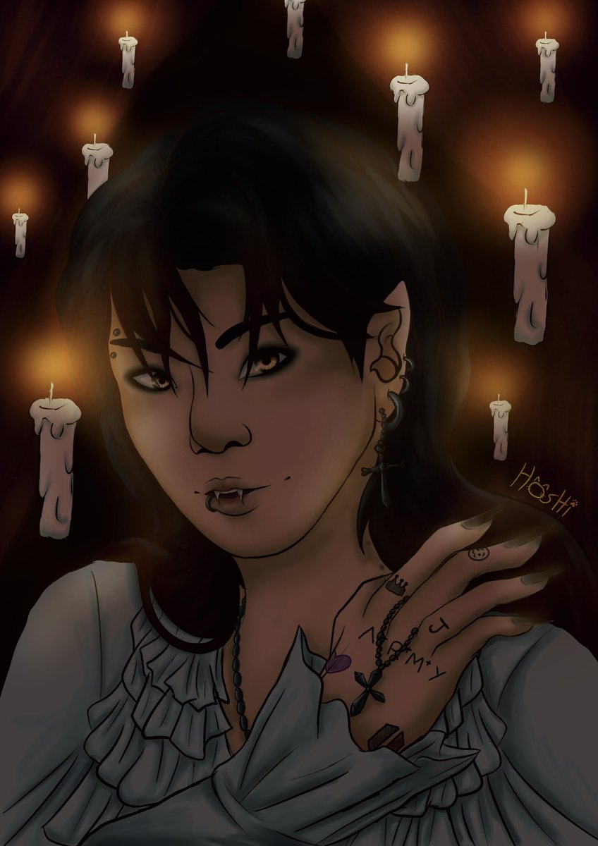 Hoshiyo_art's tweet photo. Happy spooky month with vampire Jungkook 🖤🧡🖤

(October 2022)

#jk #vampirejk #BTS #btsfanart #Jungkookfanart https://t.co/oZhhub5xhH