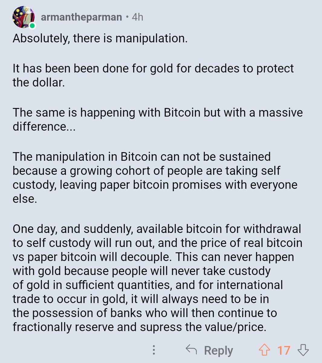 The truth on #Bitcoin Reddit usually gets me censored, but this one snuck  through...