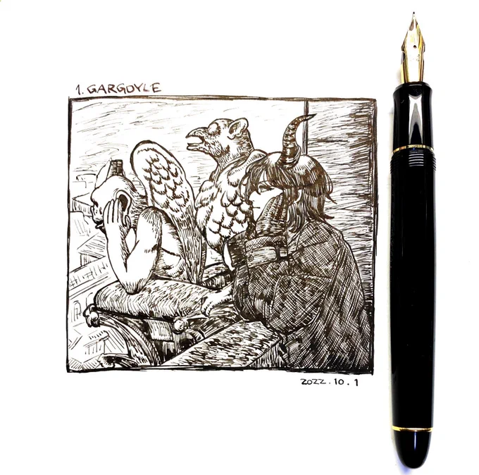 #inktober2022 #インクトーバー

1.Gargoyle

「人の子はお前たちが朽ちればすぐに忘れるだろうか。なら僕が覚えていよう」

「ツイステッドワンダーランド」マレウス・ドラコニア
✖︎Cathédrale Notre-Dame de Paris 