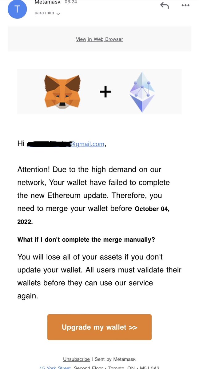 Attention! Fake email requesting MetaMask app update via attached link! <a href="/MetaMask/">MetaMask.eth 🦊</a> <a href="/AugustoBackes/">Augusto ₿ackes - ₿itcoin</a> <a href="/EscolaCripto/">EscolaCripto</a> <a href="/ligacrypto/">Liga Crypto</a>