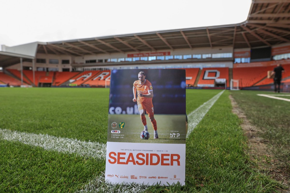 BlackpoolFC's tweet photo. Today’s matchday programme is on sale in and around the ground for £3!

🍊 #UTMP https://t.co/iEOm0DQBvc