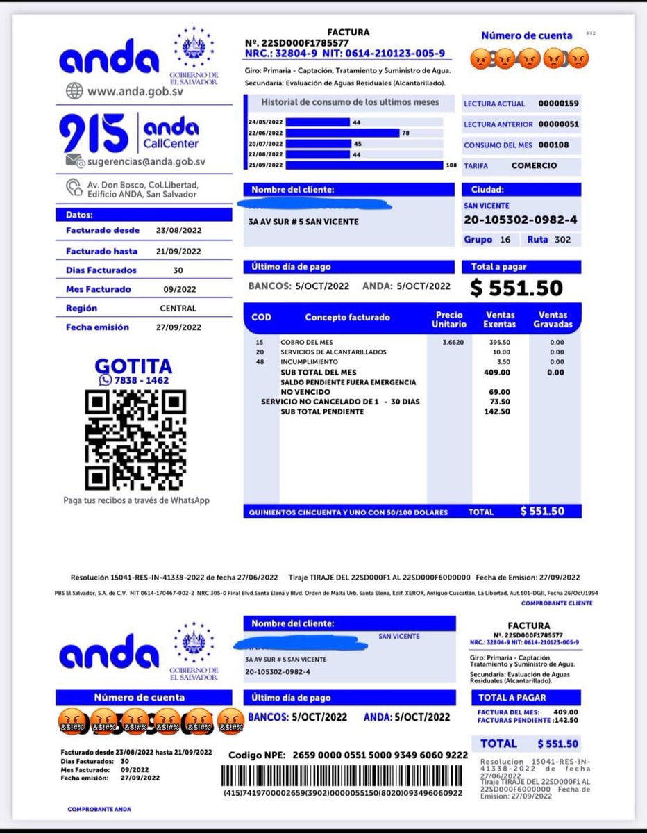 marionery503's tweet photo. Señores de @ANDASV hace 3 meses atrás les pedía una inspección en mi casa por cobro de 190 dólares de agua, vean hoy lo que me salió, casa sola, enviaron a una joven que no conocía San Vicente, menos sabía de agua, de tuberías mucho menos sabía, @RuAleman que puedo hacer..!? 🥹🥹 https://t.co/UAcTHqLjpP