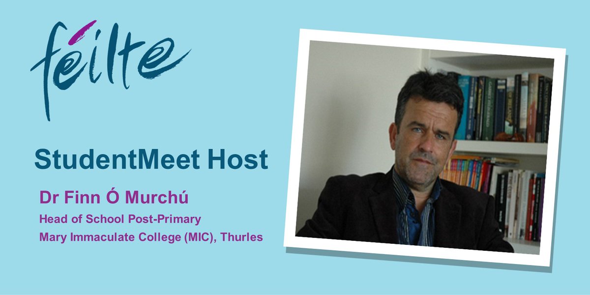 #FEILTE StudentMeet Panel: Student Teacher Experience – Whole School Opportunity, hosted by Dr Finn Ó Murchú, kicks off at 1.30pm in The Theatre, Ground Floor.