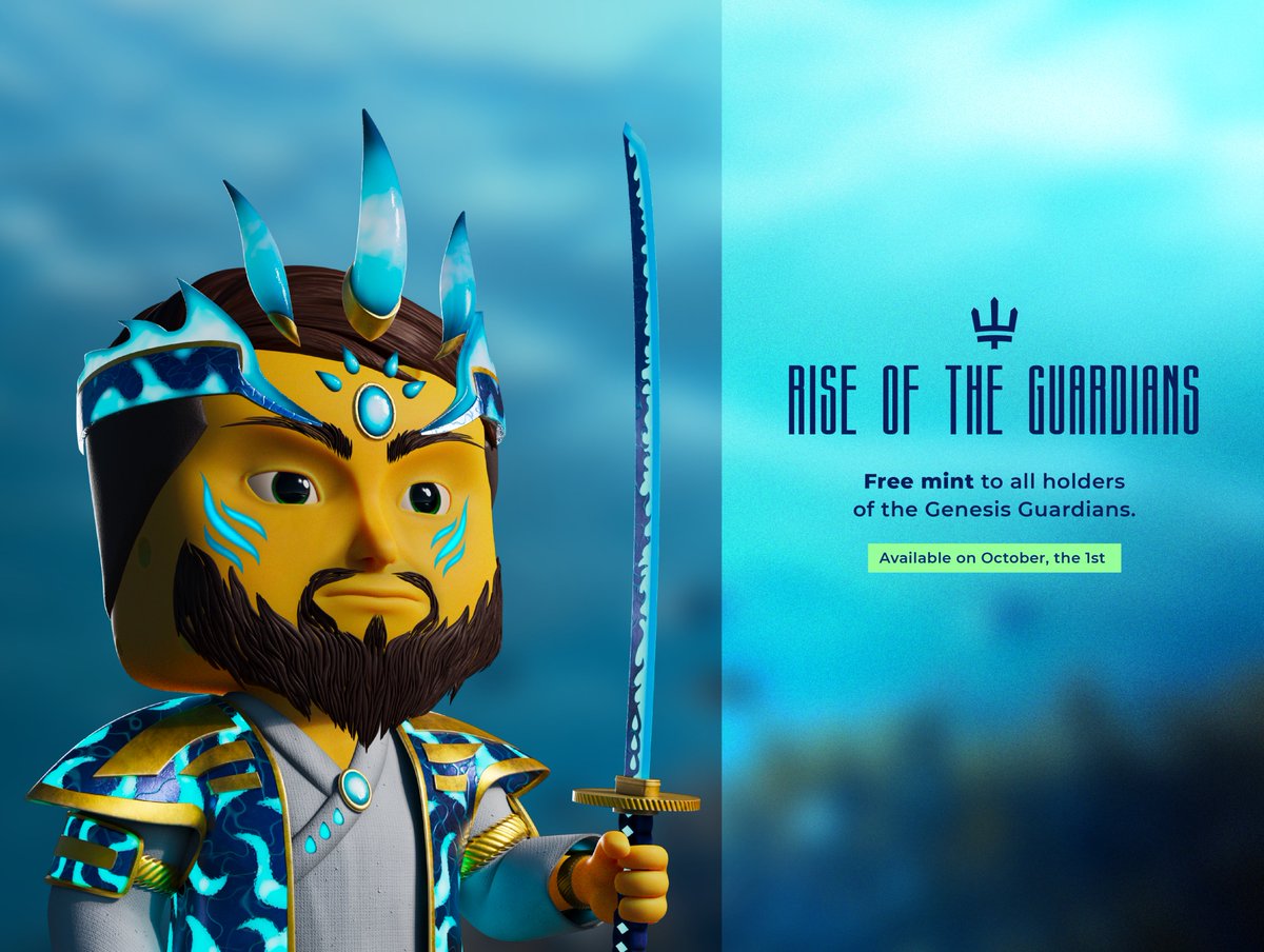 TheAquaverse's tweet photo. Tonight at 07:00 pm CET, every Guardian Genesis holder will be able to claim their Guardian ROTG 🎁

A new collection, a first step towards gaming, are you ready to dive into the depths of Thalassa ? 👀 https://t.co/GQVBLtJ6ua