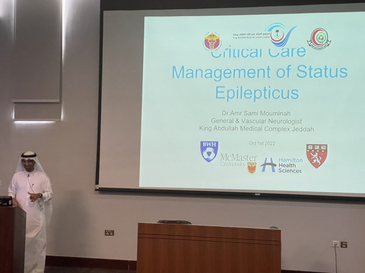 HosamJehani's tweet photo. @AmrMouminah presenting on status epilepticus in #NeuroLife https://t.co/HWr5l3ezIM