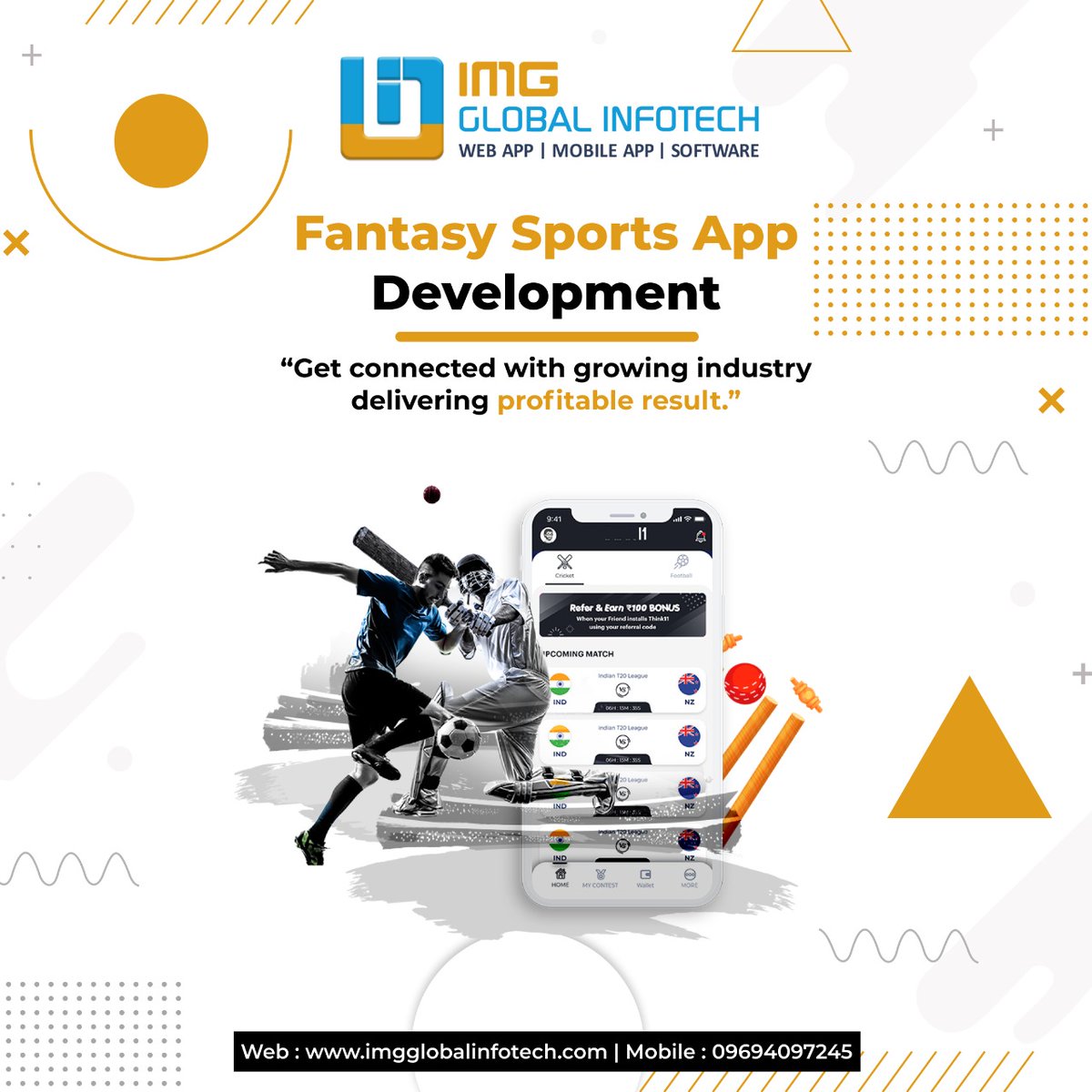 imgglobal's tweet photo. Fantasy industry is rapidly expanding and due to less competition, it is a favorable sector to put step into.
🌐https://t.co/4EGGFu0iqN
📧info@imgglobalinfotech.com 📞+91 96940 97245
#FantasyAppDevelopment #fantasysportsapp #fantasycricketapp #wordcup2022 #IMGGlobalInfotech https://t.co/GyxLM9X3F6