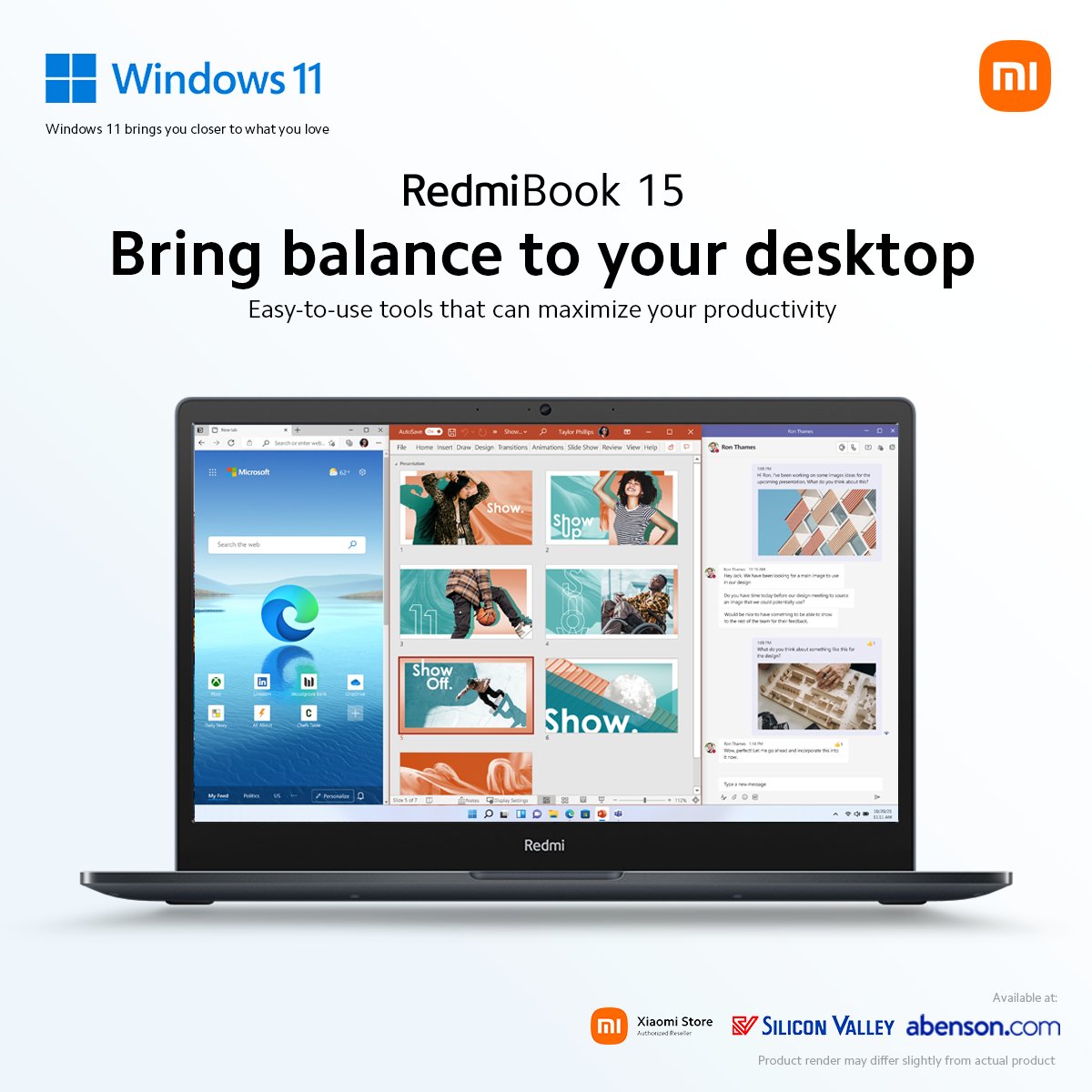 Xiaomi_PH's tweet image. Powered by Windows 11, the #RedmiBook15 provides an incredibly smooth experience that lets you accomplish more in less time. #PowerYourCreativity

Available at abenson.com, Silicon Valley Stores, and Authorized Xiaomi Stores nationwide: bit.ly/RedmiBook15Sto…