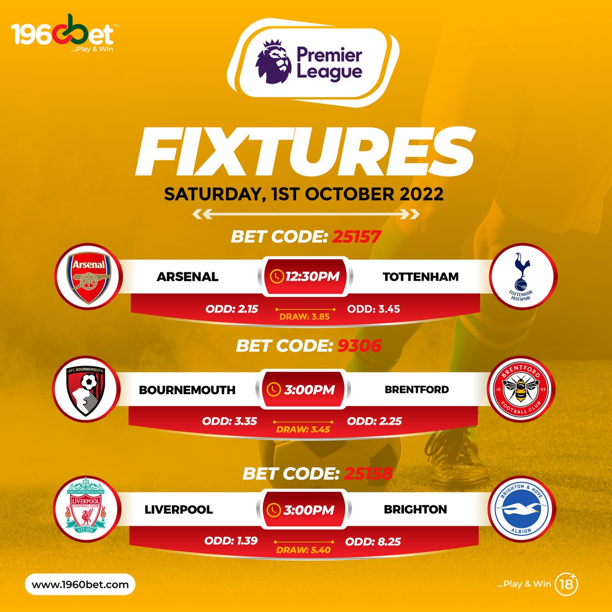 1960BetSupport's tweet photo. #FOOTBALL🏆⚽

#Saturdayfixtures

BET NOW on https://t.co/6yYHPke8Ll
MOBILE APP ALSO AVAILABLE
Mobile App Down 👇
https://t.co/yWrnd56Bs6
Play Responsibly 🔞

#playandwin #1960Bet #LaLiga #SerieA #Ligue1 #Superlig #football #sports #odds #fixtures https://t.co/YhmxIr6Yr1