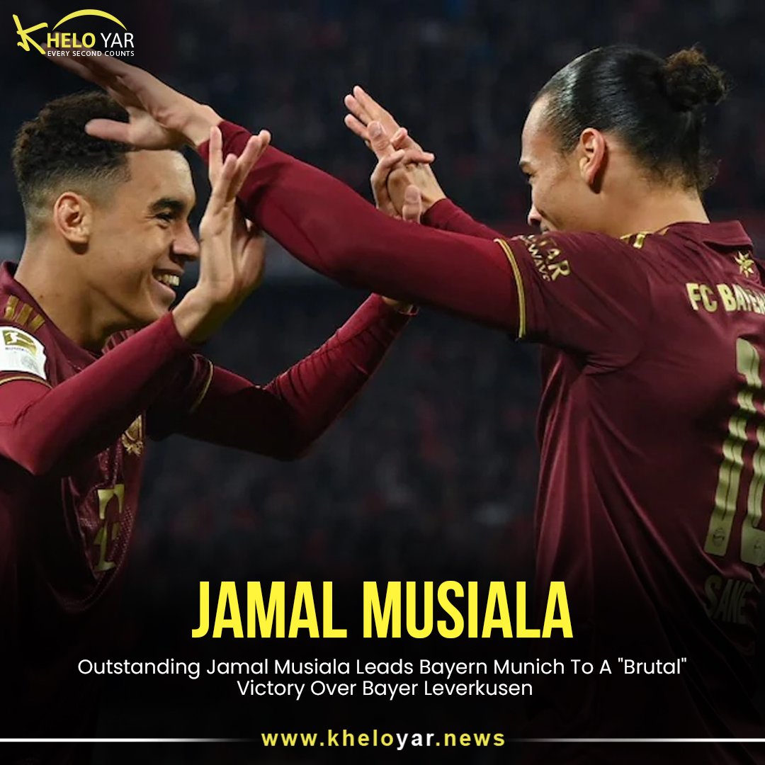KheloyarN's tweet photo. Outstanding Jamal Musiala Leads Bayern Munich To A "Brutal" Victory Over Bayer Leverkusen

💻 SIGN UP NOW:- https://t.co/8fIAUyWn1L

#viral #trending #football #jamalmusiala #sadiomane #jamalmusiala #brutal #lukashradecky #dazn #keremdemirbar
#sardaramandeep https://t.co/dXhYB72Bbb