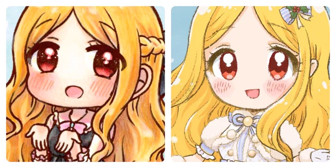 さけるもちさん企画のカードゲーム、以前デモ版制作の際にまゆちゃんのイラスト担当させていただきましたが、明日開催のカラマスにてさらに新たなアイドルが加わりパワーアップした完全版が頒布されます私はぽっけしゃんと線画を交換し合作として望月聖ちゃんを新たに描かせて頂きました〜  
