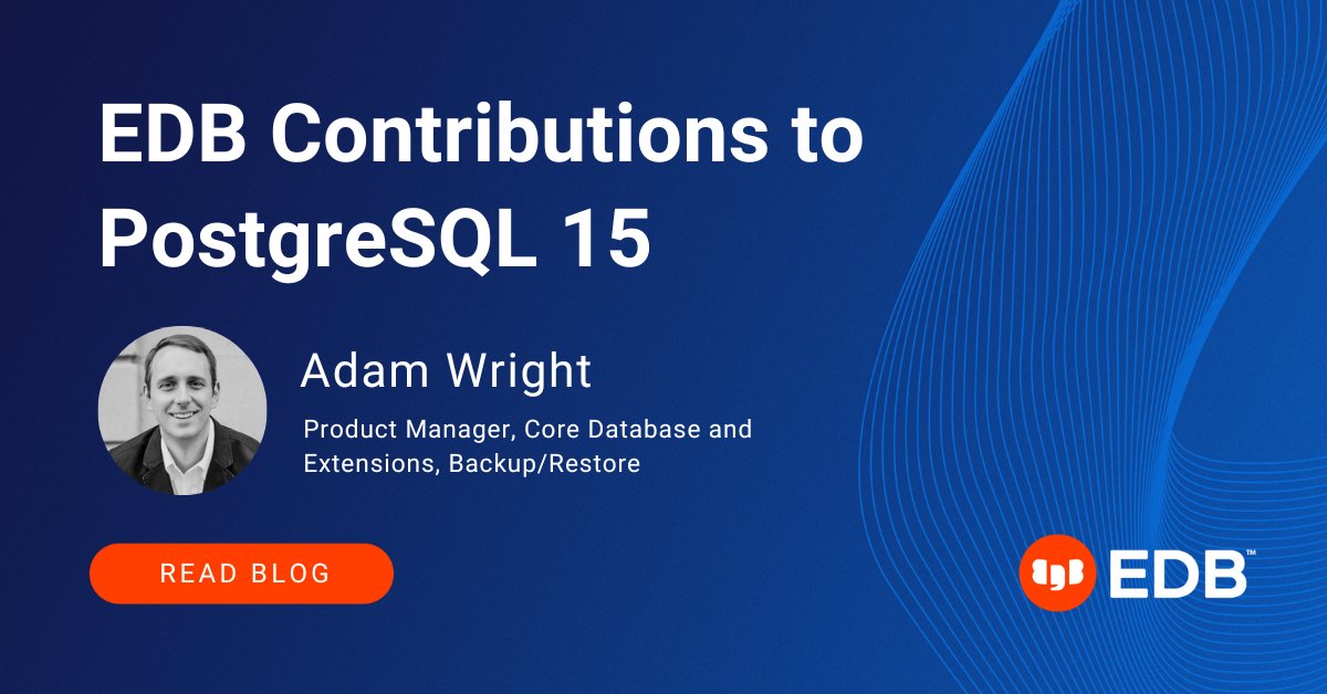 MohsinEjaz's tweet image. With each new release of Postgres, it gets harder and harder to justify staying with a legacy proprietary database. Check out what EDB contributed to Postgres 15: okt.to/BT718m
#PostgreSQL15 #Opensource #Database #DBMS #Postgres
#PowerToPostgres with @EDBPostgres