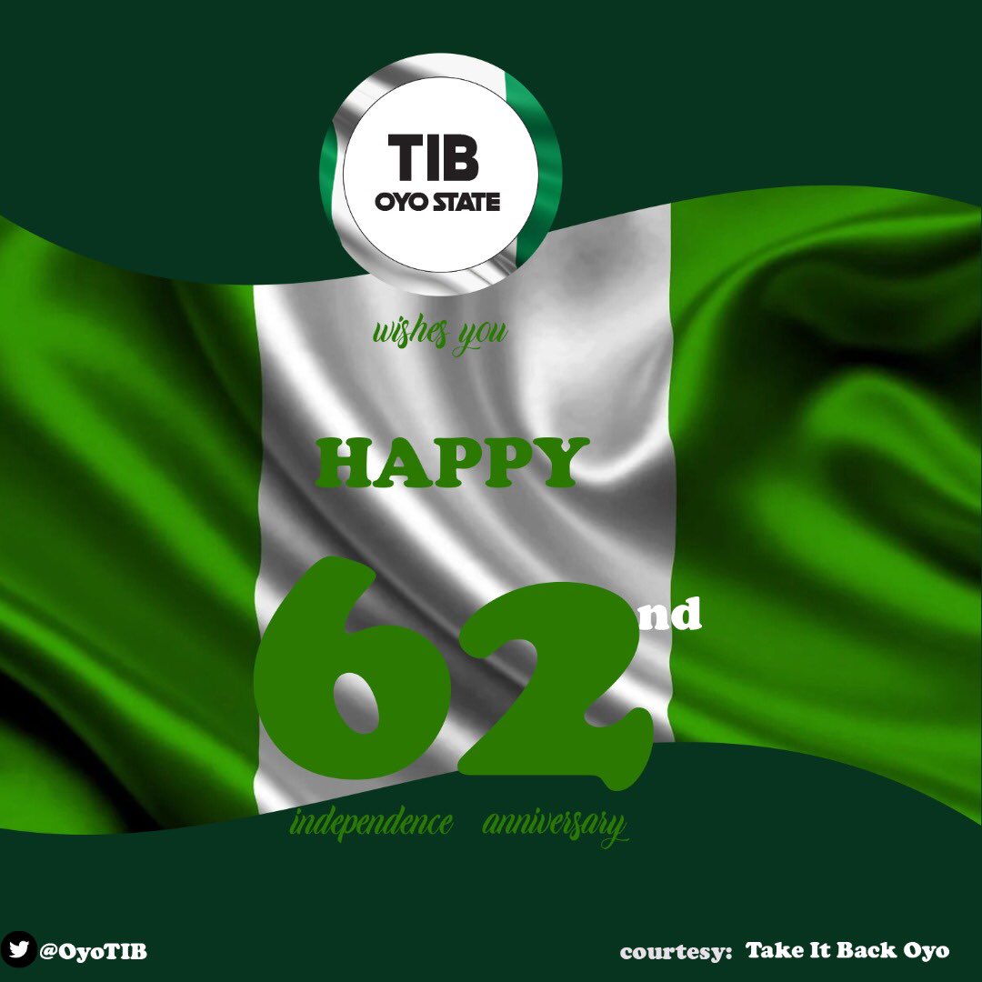 OyoTIB's tweet photo. We celebrate today , our independence may we all live to see more of these on earth and in good circumstances. And remember true freedom must be fought for from the hands of the oppressors…. Nigeria must attain true freedom ✊🏻 https://t.co/wdsiwghPDQ