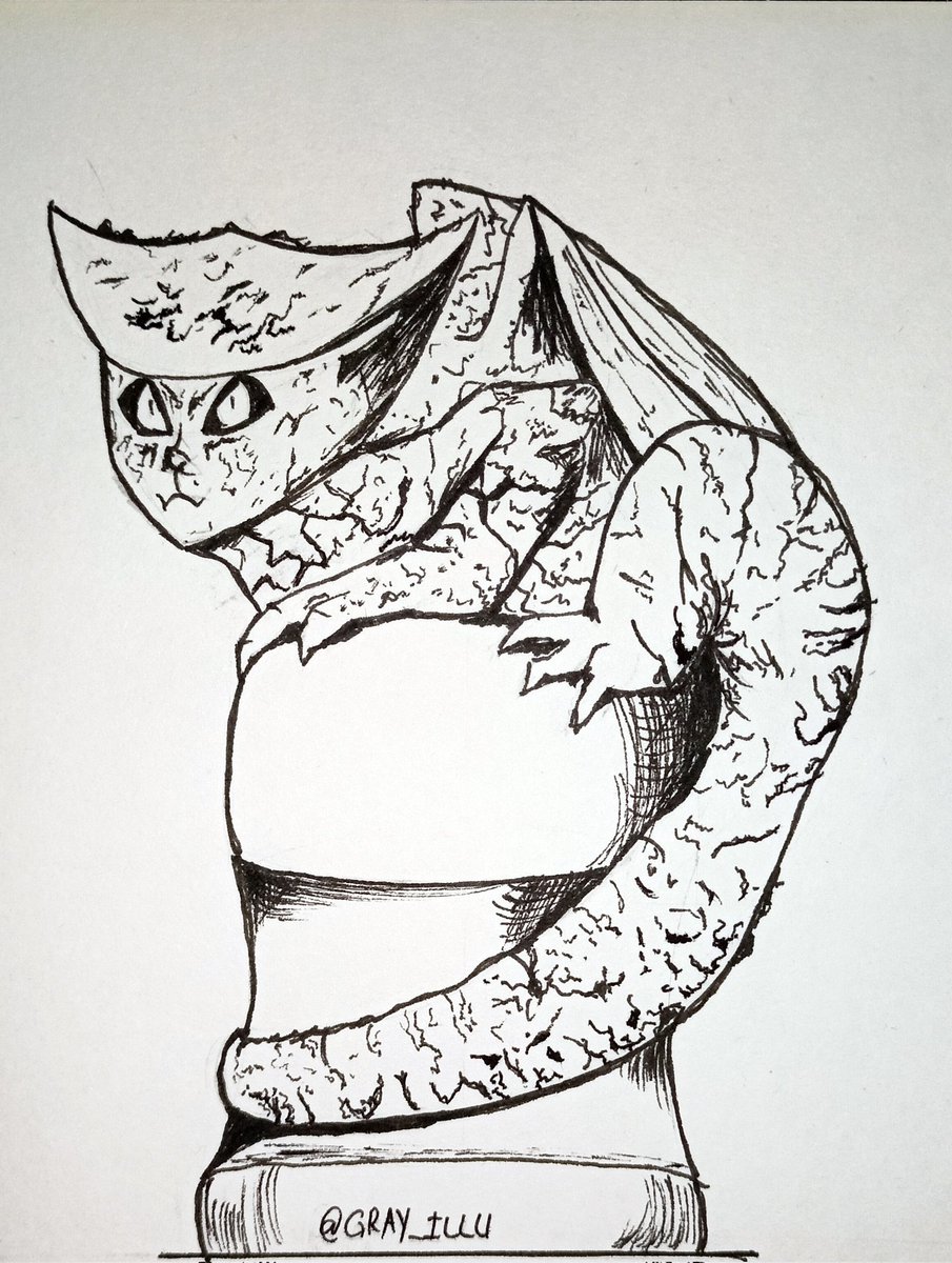 GRAY_ILLU's tweet photo. Gargoyle

#inktober2022 
#inktober https://t.co/AL6X5Ve1Dy