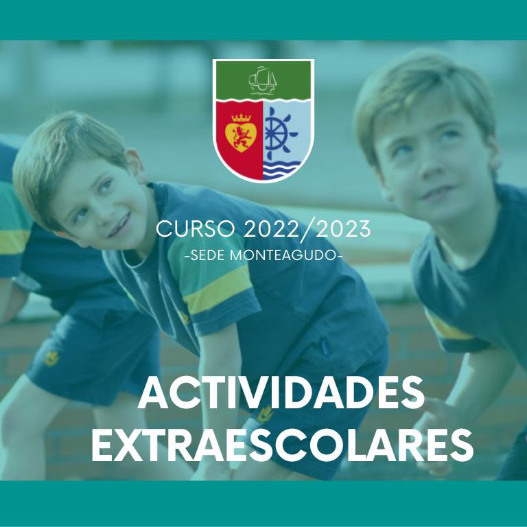 Vuelven las actividades extraescolares para el curso 22/23 en el colegio. Las actividades extraescolares son una oportunidad para crecer juntos fuera del aula. Toda la información en la web del colegio #SoydeMonteagudoNelva #actividadesextraescolares #educacionpersonalizada