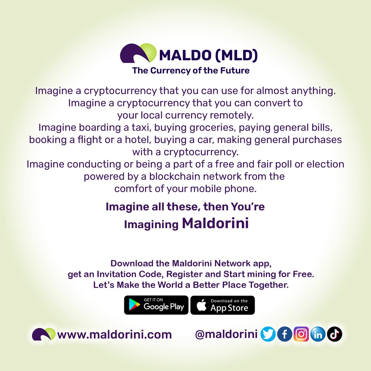 This are just some of the few things that Maldorinians will enjoy when we get to the mainnet. Maldorini has many amazing features and uses that will be revealed soon. On the quest of becoming the No. 1 cryptocurrency in the world. #maldorini #cryptocurrency #cryptocurrencies