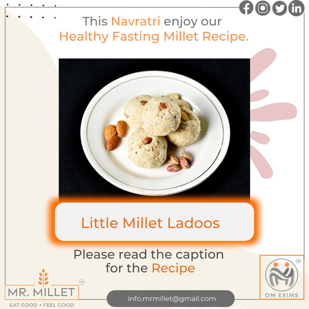 mrmillet_india's tweet photo. Testy Little Millet laddoos #nationalnutritionweek #healthymillets  #Littlemillet #BarnyardMillet #KodoMillet #FoxtailMillet #ProsoMillet #glutenfree    
#milletrecipes #milletyear2023       
#sustainablecrop #bhagar #samakechawal #techganer https://t.co/xQmCXGRnan