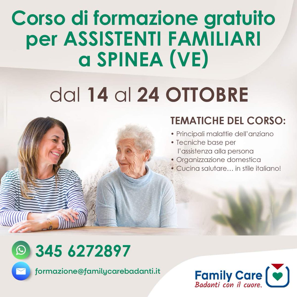 Continua il nostro impegno formativo per le #badanti che si prenderanno cura dei nostri #anziani, al loro domicilio o in #ospedale. Tutto pronto per le nuove date del corso di #formazione gratuito di ottobre.
