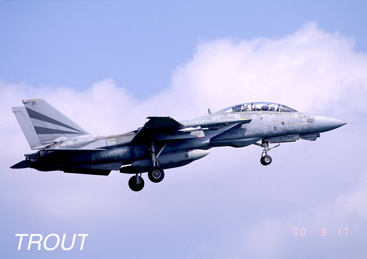 #101の日  #厚木基地 
F-4N NF101  VF161   1975年6月
F-14A  NF101 VF-154  2000年8月