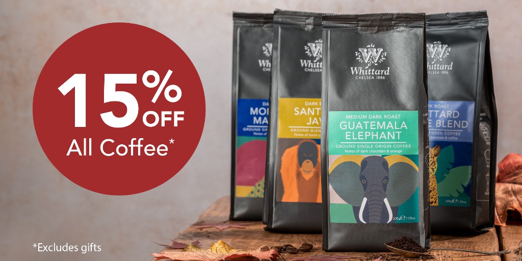 Come celebrate International Coffee Day with us! We're giving you 15% discount on ALL our coffee*, so don't miss out. Explore our coffee range today to discover your new favourite roast. ☕ Shop now: bit.ly/3SIPk7B *excludes gifts and equipment
