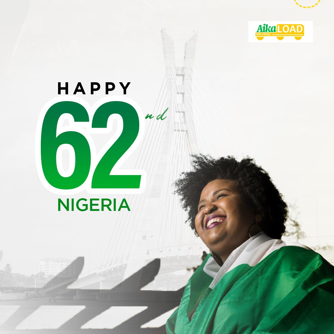 aikaload's tweet photo. Happy Independence Day Nigeria
We pray for a better Nation..
God bless Nigeria.

#aikapremium #aikaloads #nigeriaindependence #nigeria62ndindependece #truckowners #loadowners #getyourpvc #freight #october1st #octoberdelivery #newmonth https://t.co/TFpLCJu9hE