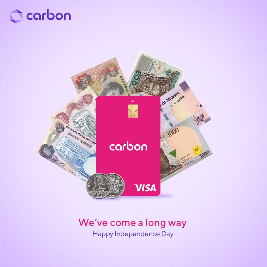 get_carbon's tweet photo. Happy Independence Day #CarbonCommunity 🎉 

#IndependenceDay #nigeria #fintech #nigerianbank https://t.co/61eZTCGAPf