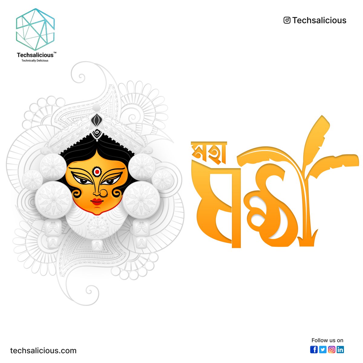 Techsalicious's tweet photo. May the Mother Goddess Turn All Your Dreams Into Reality This Durga Puja! Subho Sasthi. 

#DurgaPujo2022 #Sasthi https://t.co/iIEG6J5xw6