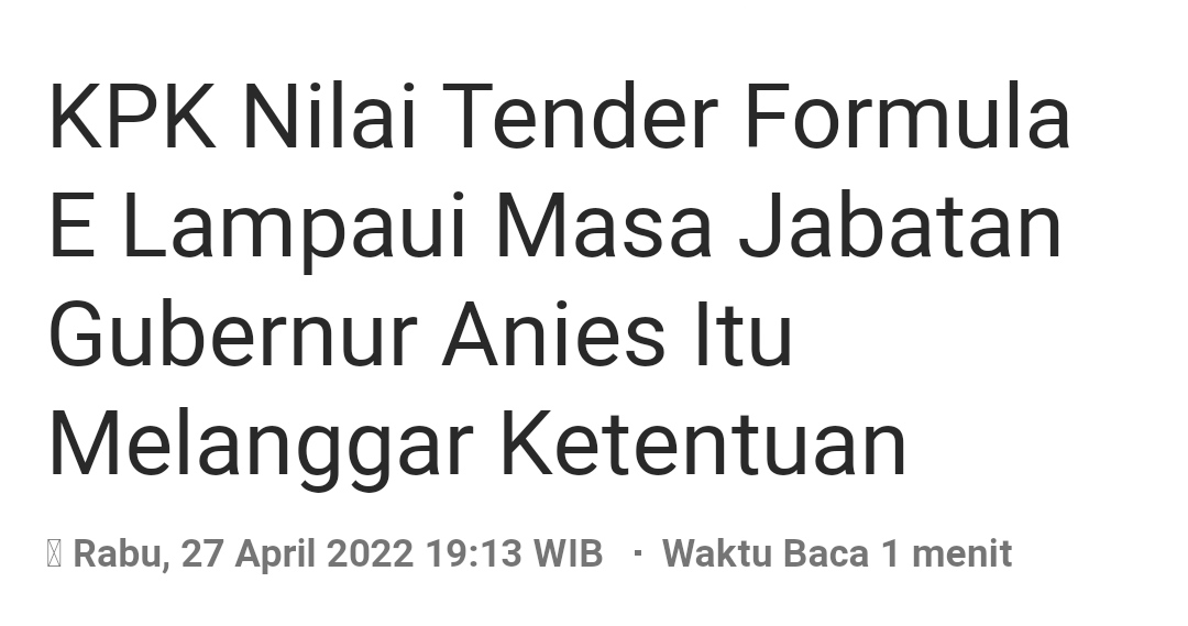 Rakyat_Recehan's tweet photo. Anies layak jadi TERSANGKA....??????

- APBD tdk dibenarkan buat Formula E
- Multiyears melewati masa jabatan
- Catatan pinjam uang Bank DKI
- Bayar sebelum penetapan APBD
- Biaya event lebih mahal 
- Formula E tidak ada laporan keuangan

Kita gedor @KPK_RI, RT keras...!!✊✊ https://t.co/rjCT3Irj1H