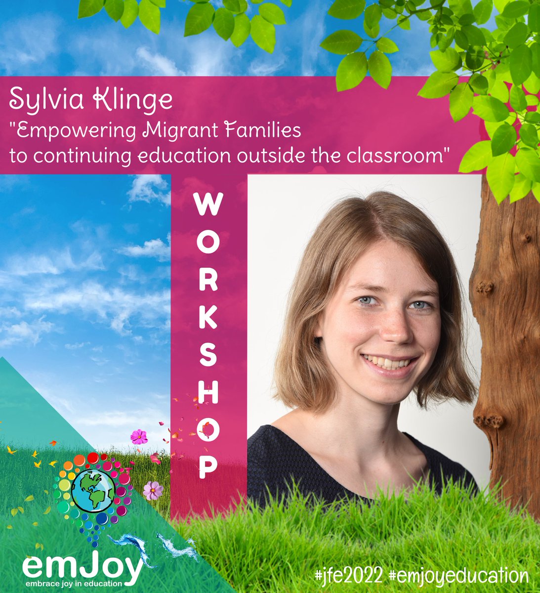 EmJoyEducation's tweet photo. Sylvia Klinge will be also one of our #speakers! A #workshop you should not miss to add another perspective to #sustainability. 
Simply register via this link: 
🔗https://t.co/WX9rUlSXFE

#Sustainable #Education #online #conference #migrants #families https://t.co/gwRLnEwoia