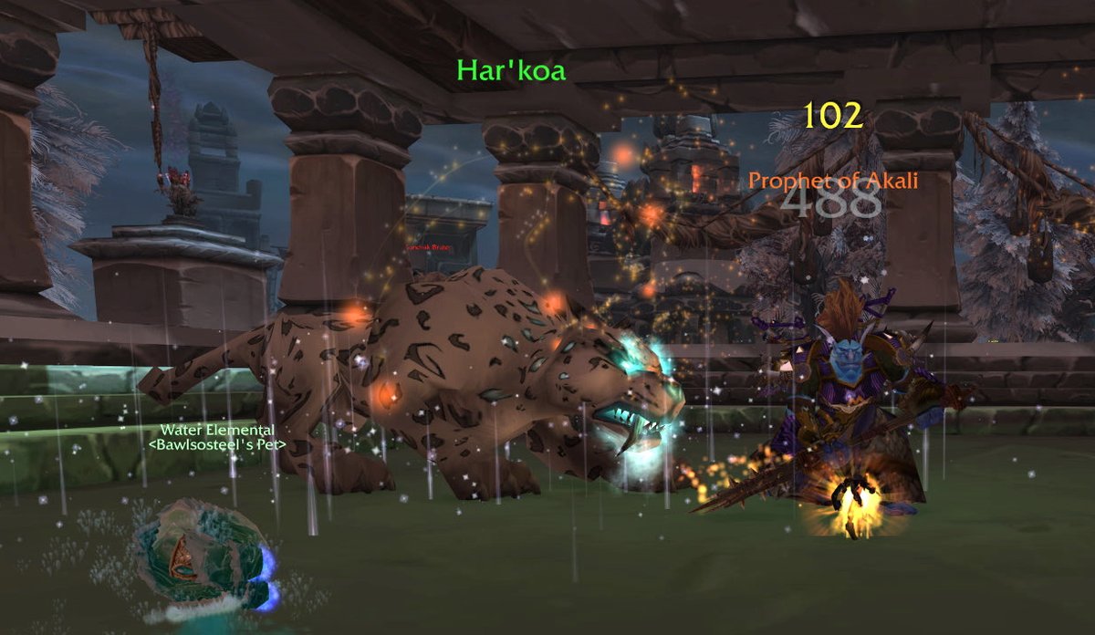 Today we fought alongside Har'koa, the mate of the famous hunter pet Loque'nahak. She is the loa of snow leopards and you meet her in Zul'Drak.

We dinged 77 and are finally able to fly in Northrend!
#WrathClassic