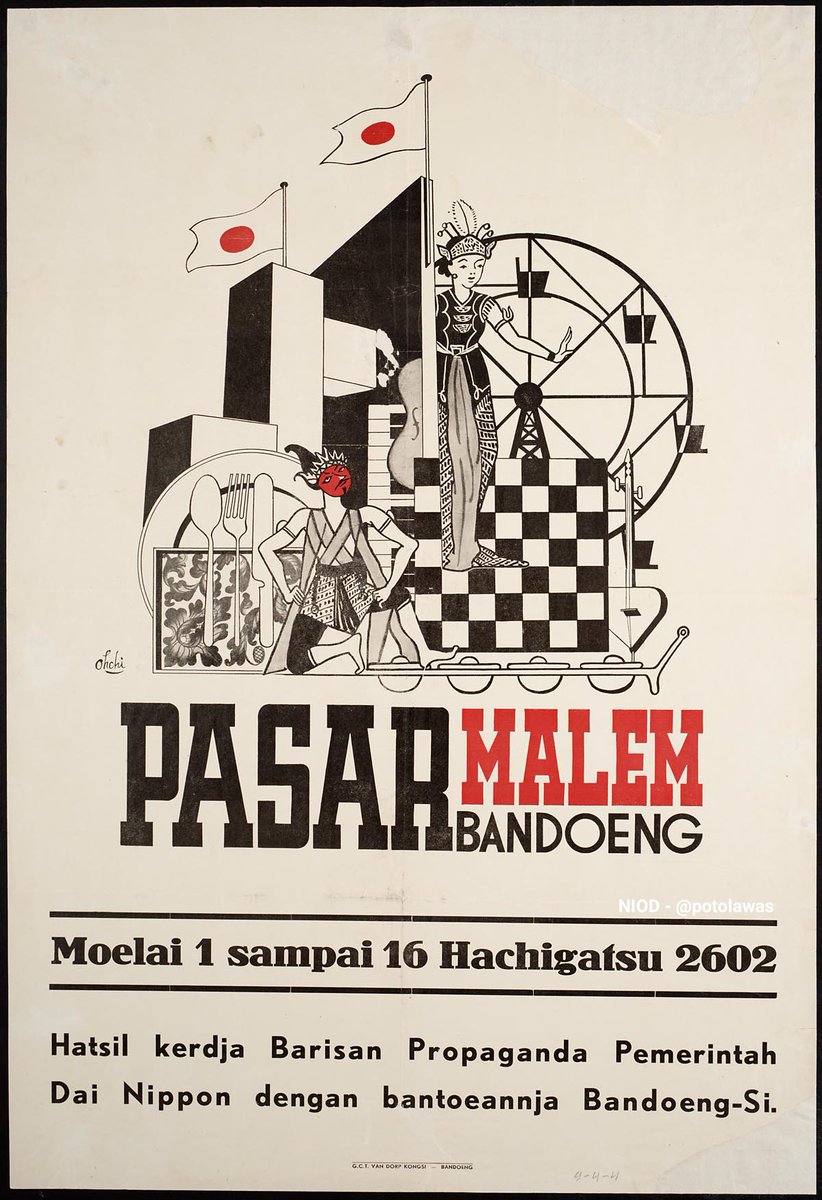 potolawas's tweet photo. Poster iklan "Pasar Malem Bandoeng", vervaardigingsjaar
1940.
•
📸: NIOD Instituut voor Oorlogs
•
#potolawas #potolawasbandung #pasarmalam #bandung #bandoeng https://t.co/IsaD8nyUa7