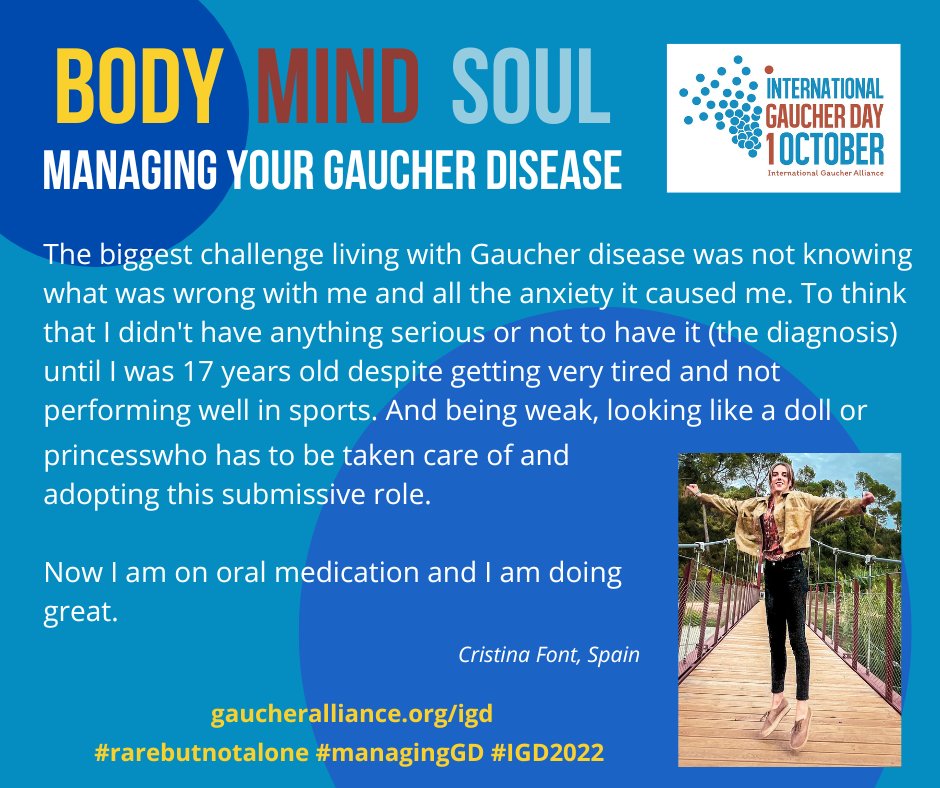 IGAgaucher's tweet photo. Cristina Font from Spain talks about the importance of diagnosis in being able to move forward.
#IGD2022 #managinggd #rarebutnotalone https://t.co/eDJEk4O2bG
