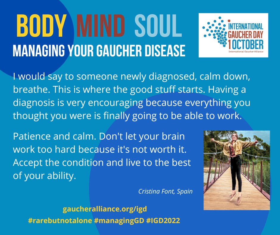 IGAgaucher's tweet photo. Cristina Font from Spain talks about the importance of diagnosis in being able to move forward.
#IGD2022 #managinggd #rarebutnotalone https://t.co/eDJEk4O2bG
