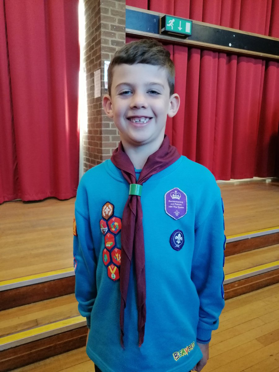 Ready to collect his Chief Scouts Bronze Award. <a href="/bedsscouts/">Bedfordshire Scouts</a>