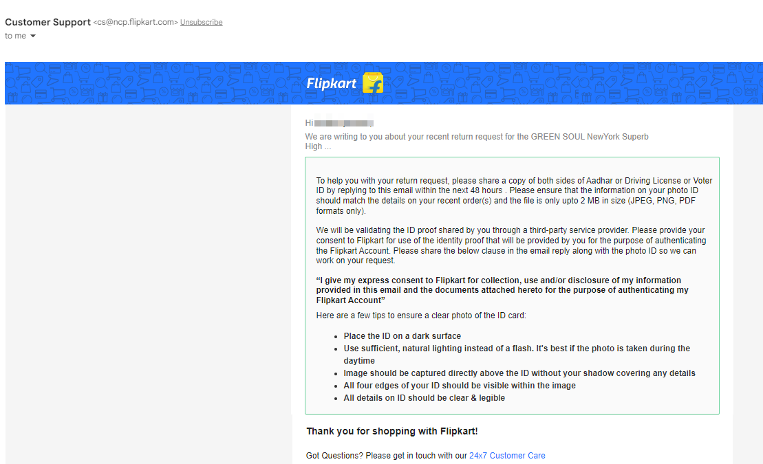 d_tbq's tweet photo. @flipkartsupport #Flipkart #flipkartsupport #lalantop #ConsumerRights 
Why flipkart want Aadhar card to return a product? https://t.co/dsvfNLWEkz