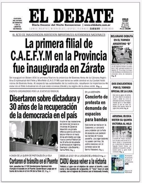 Difusión de prensa, Diario El Debate, edicion 21-09-13
Inauguracion filial Corredor Norte CAEFYM
Muchas gracias!!!!! <a href="/caefym/">CAEFYM</a> <a href="/CAEFYMfederal/">caefym</a> <a href="/Rhsosa/">Rodrigo Sosa</a>