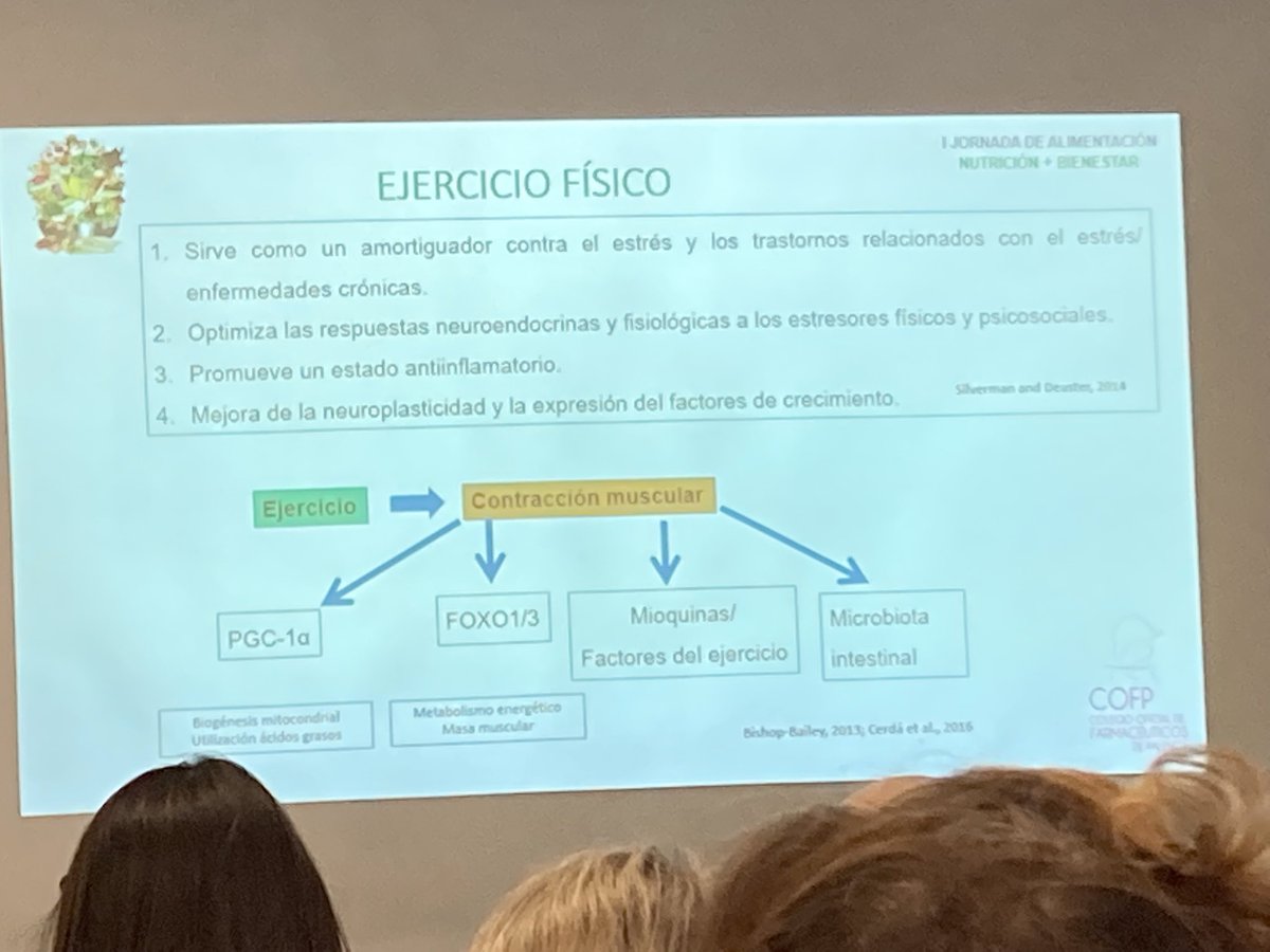 COFPalencia's tweet photo. Sabias que mover tus músculos es antiinflamatorio mejora tus neuronas, tu glucosa y los factores de crecimiento? Es el secreto de las #mioquinas y #exerquinas. En #jornadanutricionpalencia con M.Jesús Moreno Aliaga investigadora @CIBER_OBN y vocal @COF_Navarra https://t.co/RIVTJcvLAZ