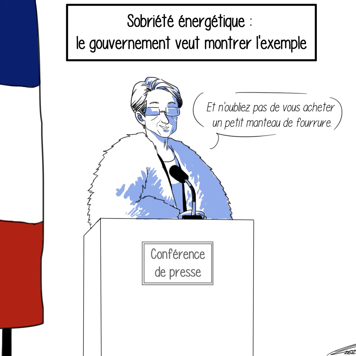 leslipmag's tweet photo. La collection automne-hiver 2022 du gouvernement ne devrait pas tarder à sortir, entre les cols roulés et les doudounes présentés.
#leslipmag #fanzine #elisabethborne #gouvernementfrançais #politique #dessindepresse #caricature #humour #changementclimatique #sobriétéénergétique https://t.co/tty3SiGtYF
