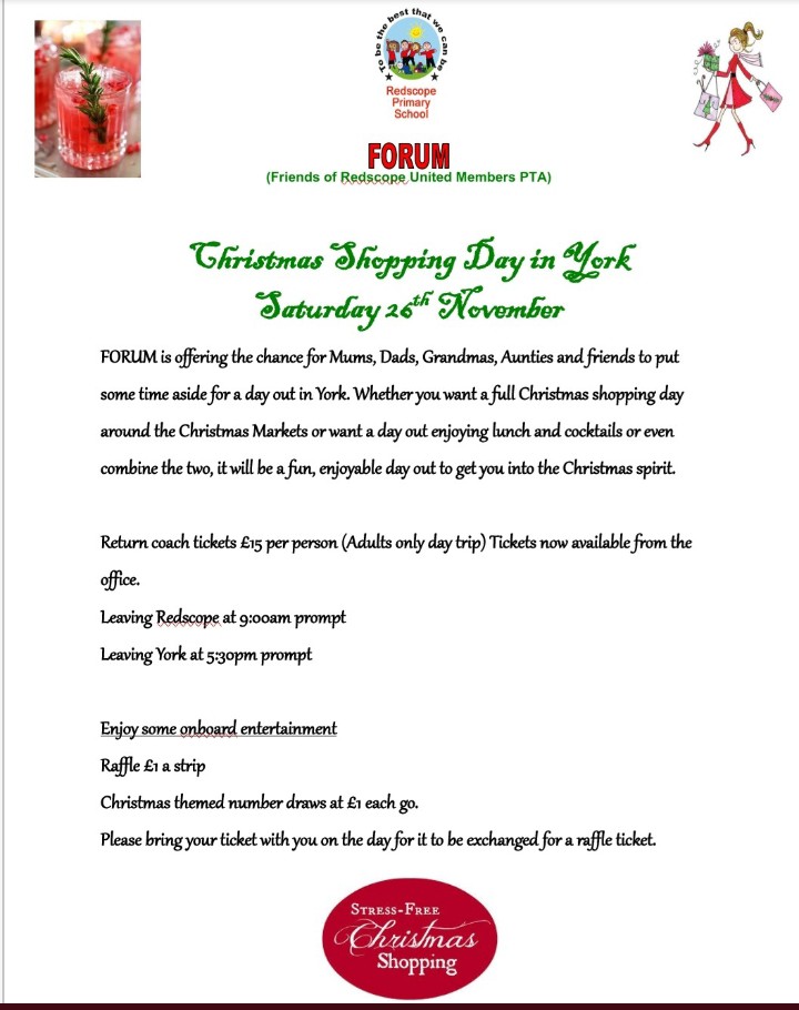 SJFMurray2011's tweet photo. *School visit for the adults* Tickets are available from the office for our annual trip to York's Christmas Market. It's always a great day out with entertainment and games on the coach.
Saturday 26th November. Tickets £15 return.
🎄🛍🎅
@RedscopeSchool @FORUMPTA @RedscopeEY https://t.co/m7JYRFPaE9