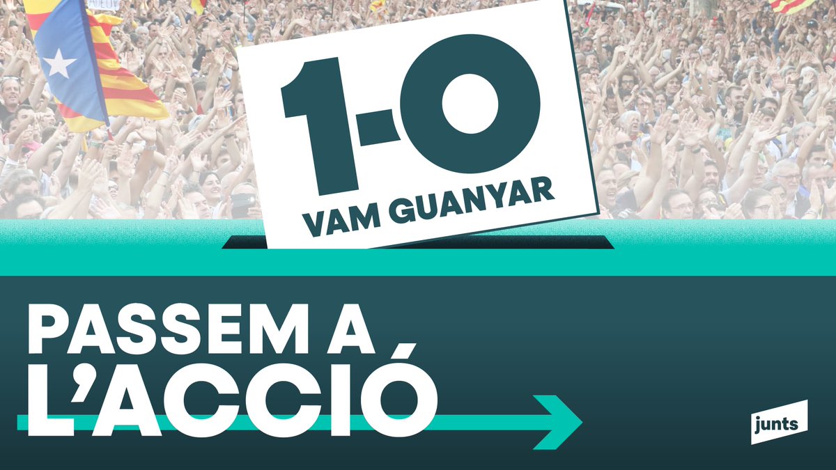 VAM GUANYAR. 🗳
PASSEM A L’ACCIÓ.💪

Per la independència. 
Ens veiem a l’Arc de Triomf.