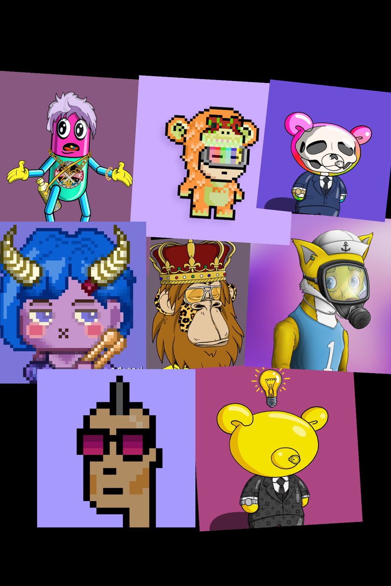 MontyBags_'s tweet photo. Shades of the Color Purple
The Royalty Crew๐
#LAYC #Pillman #Pixelated #Littlesfrens #RFC #Ballonish #ProudtoDeath #V1phunks #notv1phunks https://t.co/j279V91fpM