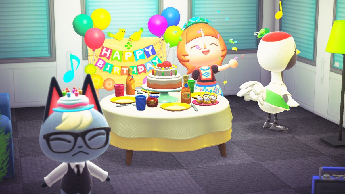 ichiko131's tweet photo. ジャックお誕生日おめでとうだねー！
ちとせちゃんとお祝い
#どうぶつの森 #ジャック https://t.co/1pEf2YMjJC