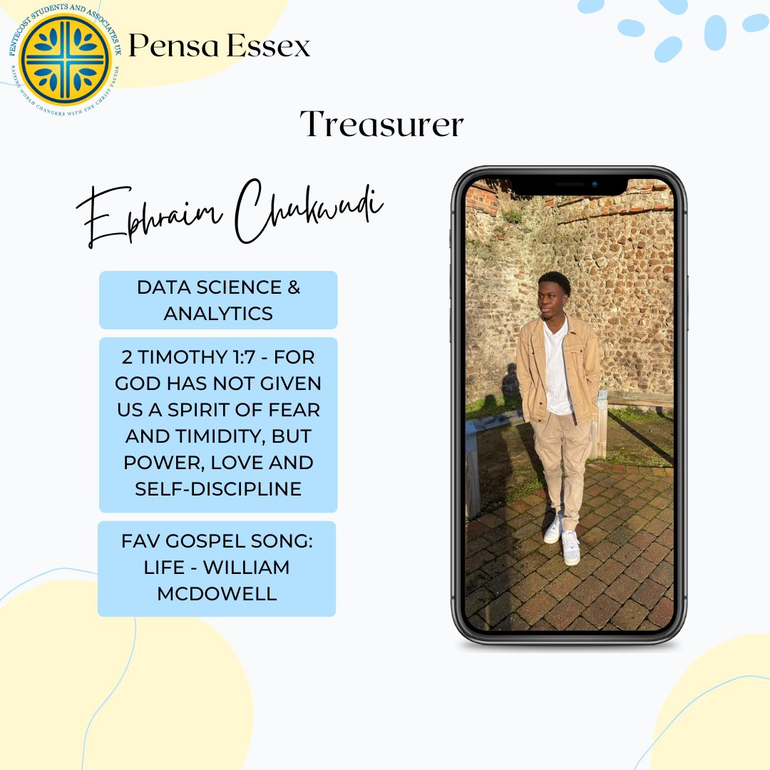 Meet Ephraim!! Taking the responsibility’s of a treasurer 🎉🎊🥳
