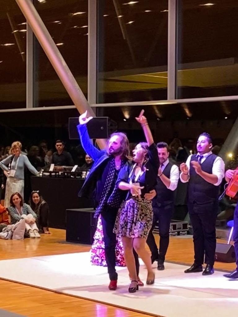 Simone Abib celebrates the end of her term as IPSO president at the SIOP congress, Barcelona.  Great Flamenco moves Simone! #SIOP2022 #MySIOP