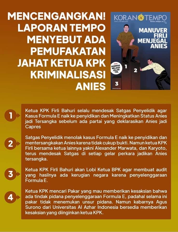 Jahat sekali bukan! Jk laporan Koran Tempo ini valid, benar2 batil bukan! 😬😬😬