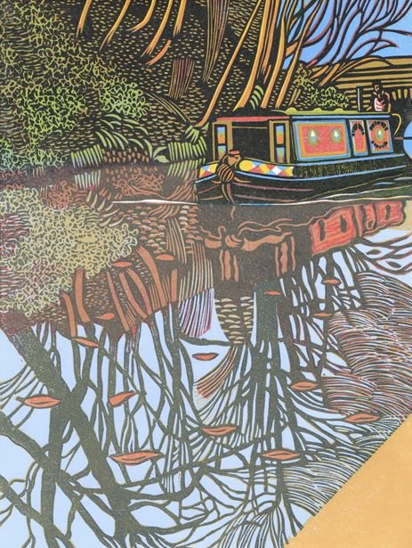 ArtGuideAlex's tweet photo. Canal Barge #EricGaskell https://t.co/a87S9U8ufI