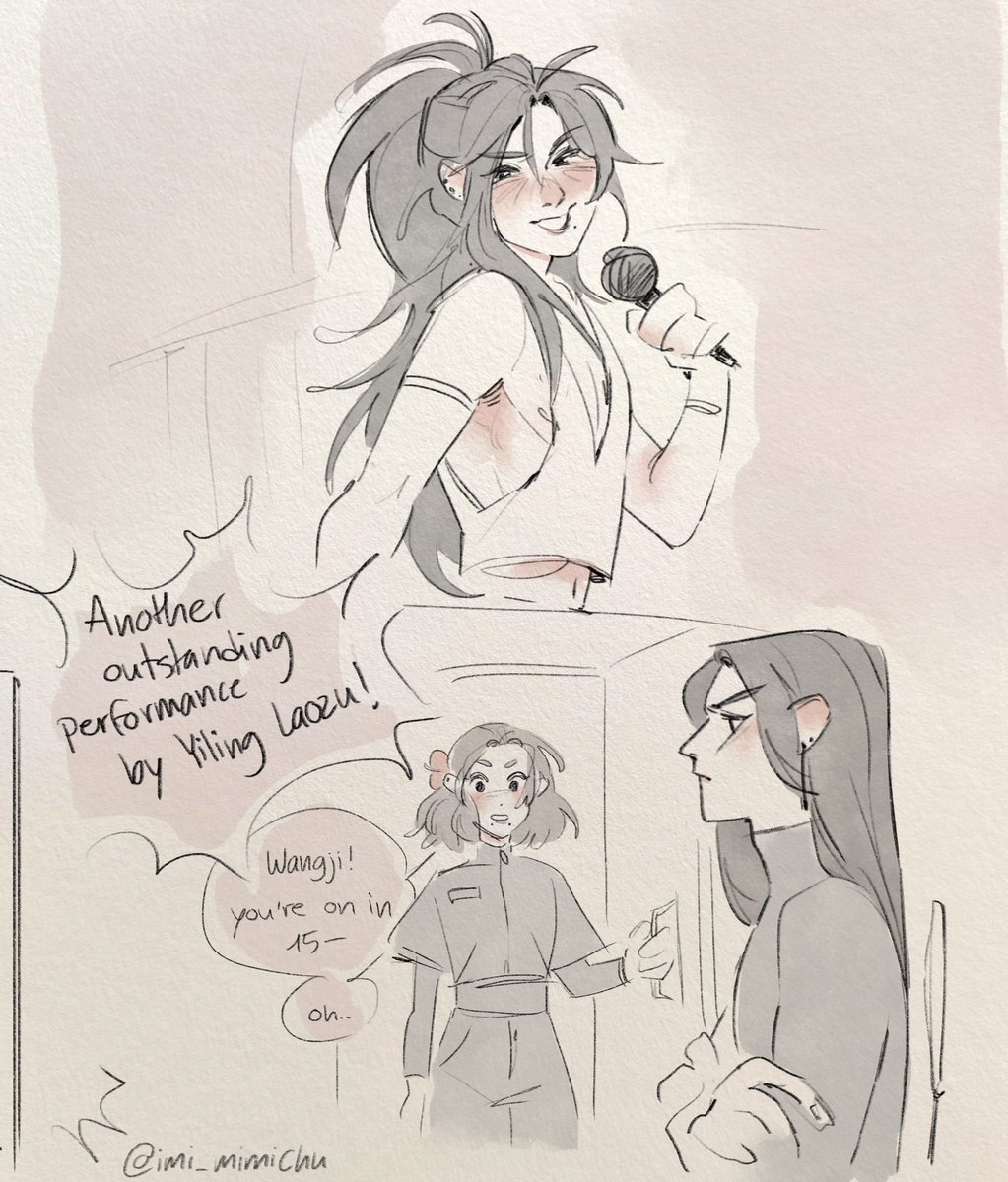 imi_mimimoo's tweet photo. Modern idol AU where Mianmian is a dedicated wingwoman and Wen Qing is sick and tired
#MDZS #WangXian https://t.co/YfXe5ttJlo