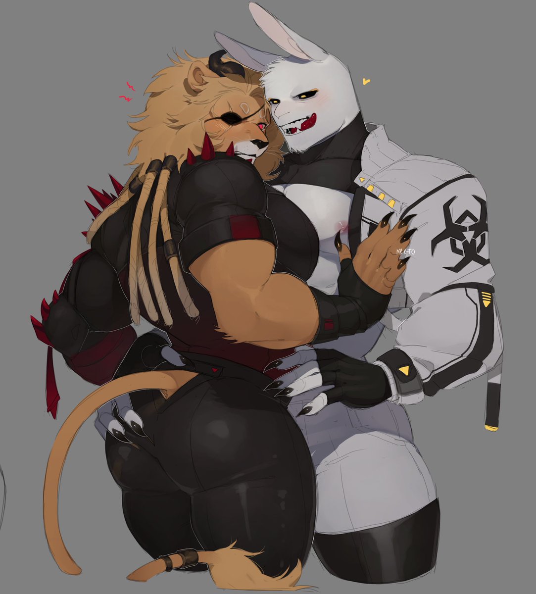 Kato200_0's tweet photo. I know that.. due to their lore these two must be enemies to the death... but...👀💦 https://t.co/yDCDypCpi6